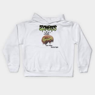 Zombies eat brains Kids Hoodie